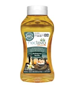 Nectevia Madagascar Vanilla Agave Nectar with Stevia, Steviva (750g)